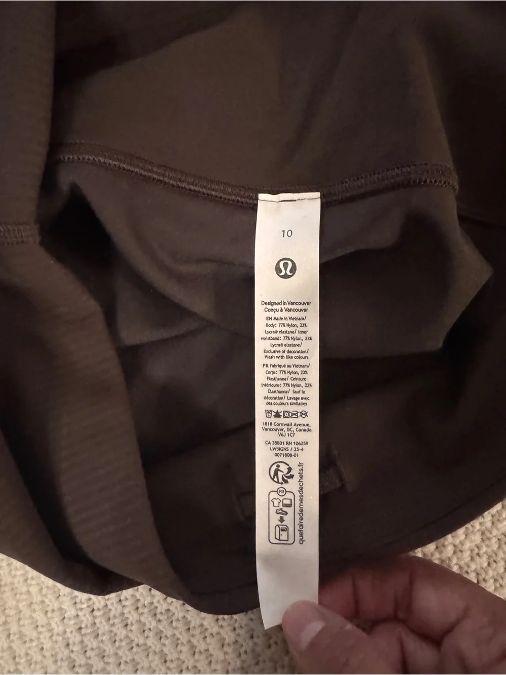 lululemon athletica High-Rise Ribbed Leggings - Chocolate
